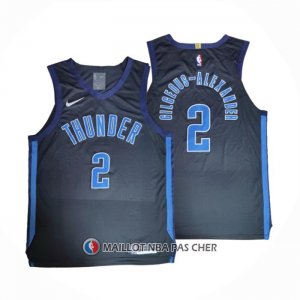 Maillot Oklahoma City Thunder Shai Gilgeous-Alexander NO 2 Earned Authentique Noir