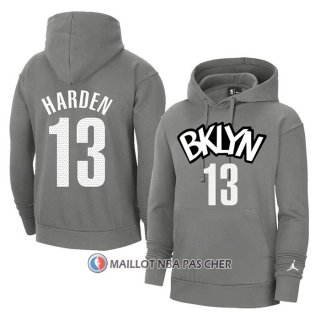 Veste a Capuche Brooklyn Nets James Harden Statement Gris