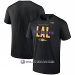 Maillot Manche Courte Los Angeles Lakers 2023 NBA Playoffs Jump Ball Noir