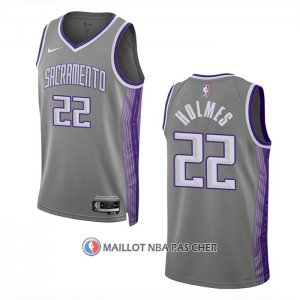 Maillot Sacramento Kings Richaun Holmes NO 22 Ville 2022-23 Gris