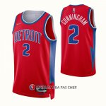 Maillot Detroit Pistons Cade Cunningham NO 2 Ville 2021-22 Rouge