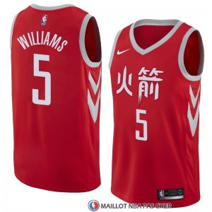 Maillot Houston Rockets Troy Williams Ville 2018 Rouge