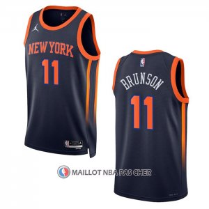 Maillot New York Knicks Jalen Brunson NO 11 Statement 2022-23 Noir