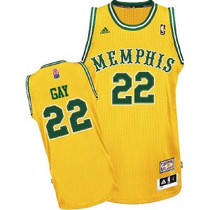 Maillot ABA de Gay Memphis Grizzlies #22 Jaune