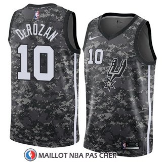 Maillot Spurs Demar Derozan 10 Ciudad 2018-19 Gris