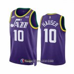 Maillot Utah Jazz Joey Hauser NO 10 Classic 2023-24 Volet