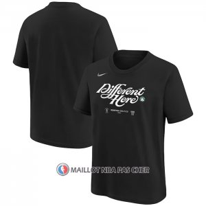 Maillot Manche Courte Boston Celtics 2024 NBA Playoffs Mantra Noir