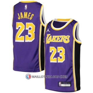 Maillot Enfant Los Angeles Lakers LeBron James NO 23 Statement Volet