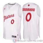 Maillot Drummond Detroit Pistons Noel #0 Blanc