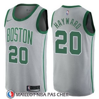 Maillot Celtics Jaylen Gordon Hayward 20 Ciudad 2017-18 Gris
