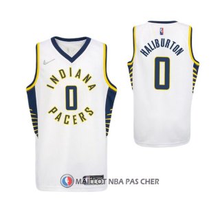 Maillot Enfant Indiana Pacers Tyrese Haliburton NO 0 Association 2022-23 Blanc