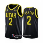 Maillot Utah Jazz Collin Sexton NO 2 Statement 2022-23 Noir