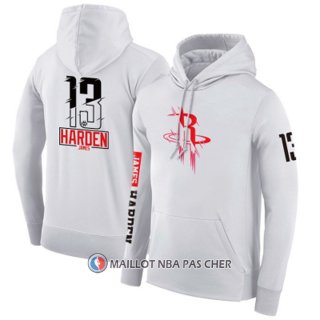Veste a Capuche Houston Rockets James Harden Blanc