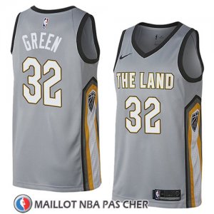 Maillot Cleveland Cavaliers Jeff Green No 32 Ciudad 2018 Gris