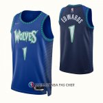 Maillot Minnesota Timberwolves Anthony Edwards NO 1 Ville 2021-22 Bleu