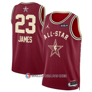Maillot All Star 2024 Los Angeles Lakers LeBron James NO 23 Rouge