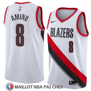 Maillot Portland Trail Blazers Al Farouq Aminu No 8 Association 2018 Blanc