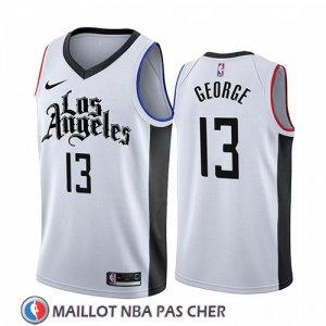 Maillot Los Angeles Clippers Paul George Ville 2019-20 Blanc