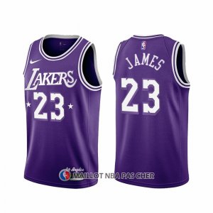 Maillot Los Angeles Lakers LeBron James NO 23 Ville 2021-22 Volet