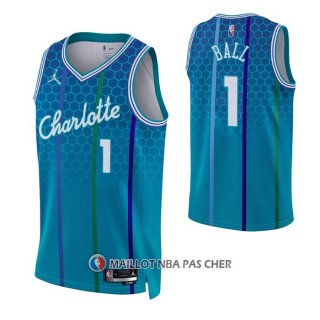 Maillot Charlotte Hornets Lamelo Ball NO 1 Ville 2022-23 Bleu