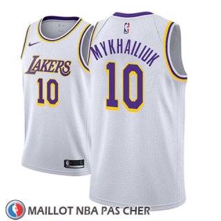 Maillot Los Angeles Lakers Sviatoslav Mykhailiuk No 10 Association 2018-19 Blanc