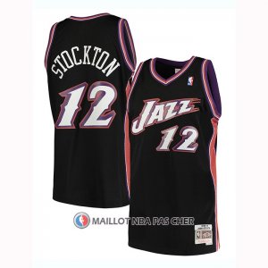 Maillot Utah Jazz John Stockton Hardwood Classics 1998-99 Noir