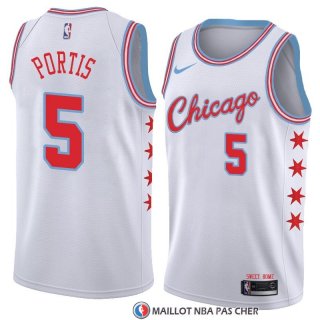 Maillot Chicago Bulls Bobby Portis Ville 2018 Blanc