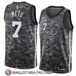 Maillot San Antonio Spurs Chimezie Metu No 7 Ciudad 2018 Gris