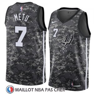 Maillot San Antonio Spurs Chimezie Metu No 7 Ciudad 2018 Gris