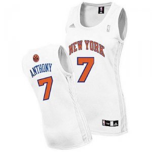 Maillot Femme de Anthony New York Knicks #7 Blanc