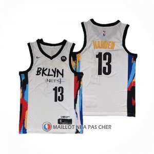 Maillot Brooklyn Nets James Harden Ville 2020-21 Blanc  Maillot Brooklyn Nets James Harden Ville 2020-21 Blanc
