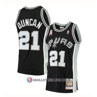 Maillot San Antonio Spurs Tim Duncan Mitchell & Ness 2001-02 noir