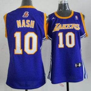Maillot Femme de Nash Los Angeles Lakers #10 Pourpre
