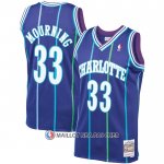 Maillot Charlotte Hornets Alonzo Mourning NO 33 Mitchell & Ness Volet