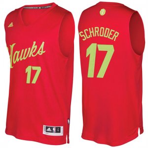 Maillot Navidad 2016 Dennis Schroder Hawks 17 Rouge