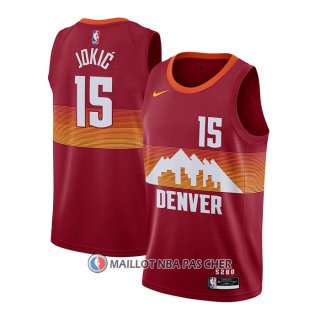 Maillot Denver Nuggets Nikola Jokic Ville 2020-21 Rouge
