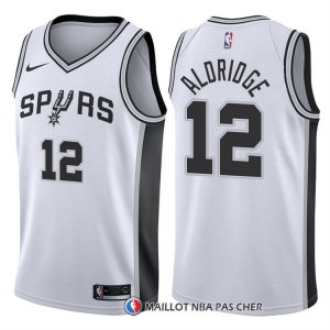 Maillot Authentique San Antonio Spurs Aldridge 2017-18 12 Blanc