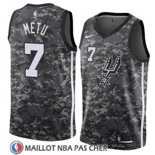 Maillot San Antonio Spurs Chimezie Metu No 7 Ciudad 2018 Gris