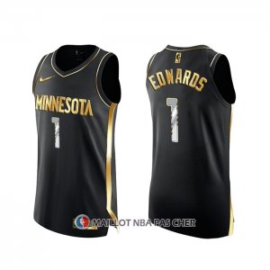 Maillot Golden Edition Minnesota Timberwolves Anthony Edwards 2020-21 Noir