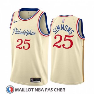 Maillot Philadelphia 76ers Ben Simmons Ville 2019-20 Cream