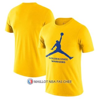 Maillot Manche Courte Golden State Warriors Essential Jumpman Jaune