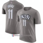 Maillot Manche Courte Brooklyn Nets Kyrie Irving Statement Gris