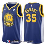 Maillot Golden State Warriors Kevin Durant 35 2017-18 Bleu