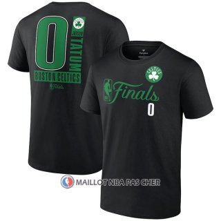 Maillot Manche Courte Boston Celtics Jayson Tatum 2024 NBA Finals Inbound Pass Noir