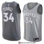 Maillot Minnesota Timberwolves Jared Terrell Ville 2018 Gris