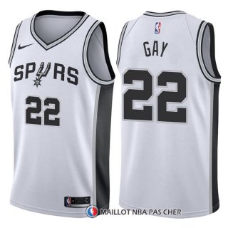 Maillot Authentique San Antonio Spurs Gay 2017-18 22 Blanc