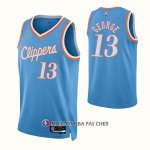 Maillot Los Angeles Clippers Paul George NO 13 Ville 2021-22 Bleu