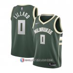 Maillot Enfant Milwaukee Bucks Damian Lillard NO 0 Icon Vert