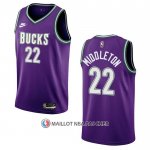 Maillot Milwaukee Bucks Khris Middleton NO 22 Classic 2022-23 Volet