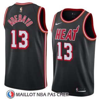 Maillot Miami Heat Bam Adebayo No 13 Classic 2018 Noir